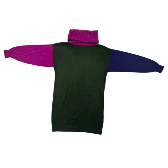 VTG Plain Jane by Sweet Baby Jane Purple, Pink and Green Knit Sweater Dress Sz M - Picture 4 of 10